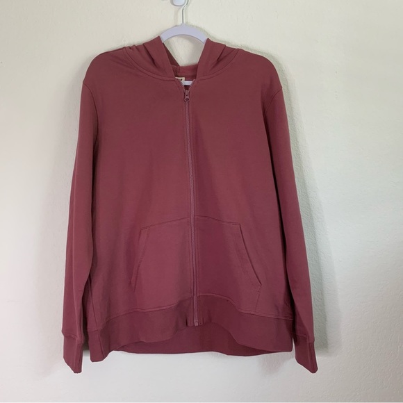 Pact Womens mauve brushed full zip fleece hoodie XL - Picture 2 of 9